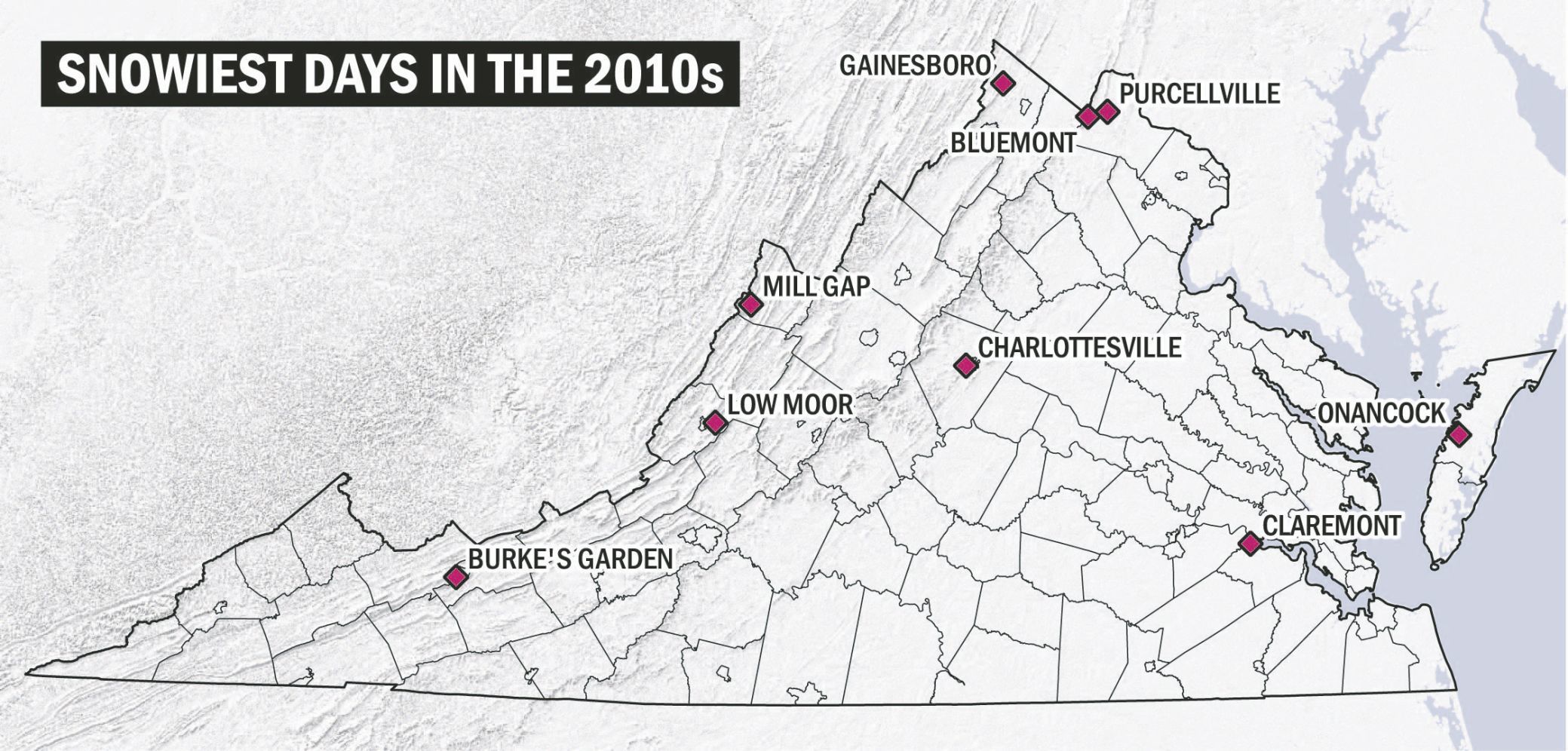 2010s Daily Snowfall Extremes by Season
